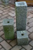 *Three Graduated Square Water Features