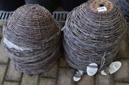 *Ten Rattan Hanging Baskets