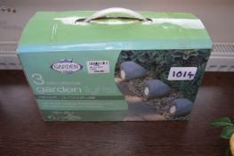 *Box Containing Three Decorative Garden Lights