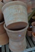 *Three Large Terracotta Plant Pots