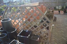 *Large Wooden Display Stand with Trellis Edges