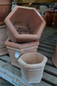 *Three Terracotta Plant Pots