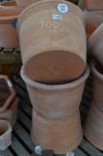 *Three Large Terracotta Plant Pots