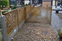 *Concrete Fencing Posts with Trellis Paneling