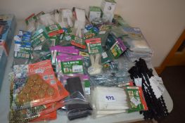 *Assorted Garden Accessories Including Plant Food, Vine Ties, Stem Ties, Plant Labels, etc.