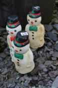 *Three Snowmen Garden Ornaments