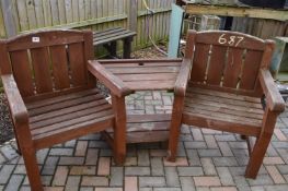 *Partners Patio Seat with Table