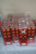 *Large Quantity of Red and Orange Baubles