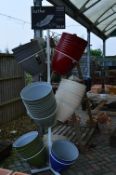 *Display Stand Containing a Large Quantity of Recyclable Lightweight Outdoor/Indoor Plant Pots