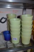 *Assorted Green and One Blue Indoor Flower Pots