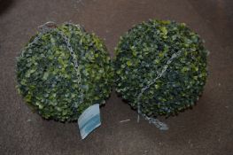 *Two Artificial Hanging Topiaries