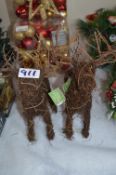 *Two Reindeer Ornaments