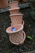 *Eight Decorative Terracotta Plant Pots