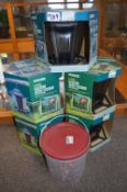 *Five Large Gazebo Bird Feeders and a Tub of Wild Bird Nuts