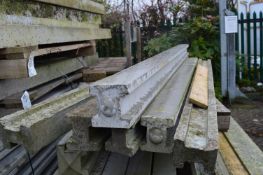 *Six Assorted Slotted Concrete Posts