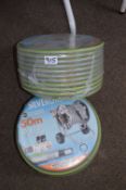 *Two Silver Green 50m Claber Hose Pipe