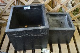 *Two Square Plant Pots