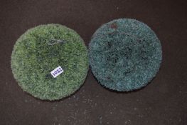 *Two Artificial Hanging Topiaries