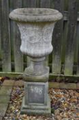 *Concrete Plinth with Urn