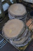 *Pallet of Log Effect Stepping Stones