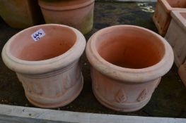 *Pair of Small Terracotta Planters