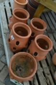 *Five Strawberry Terracotta Plant Pots