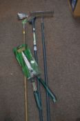 *Assorted Garden Tools Including Pruners, Rake, etc.