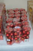 *Eighteen Boxes Containing Small Red Baubles