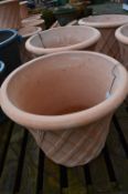 *Pair of Decorative Terracotta Plant Pots
