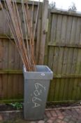 *Galvanised Planter Containing Garden Canes