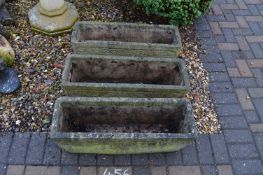 *Three Concrete Planters