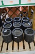 *Nine Small Cylindrical Plant Pots