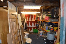 *Contents of the Shed Which Includes; Three Circus Podiums, Dexion Speed Lock Racking, Melamine