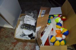 *Box Containing Mr. Millennium Diabolos Repair Kits and a Box of Jugglers Balls and Spinning Plates