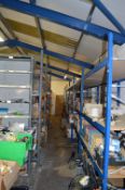 *Six Bays of Medium Duty Blue Racking Comprising of Seven Uprights and Thirty Six Beams