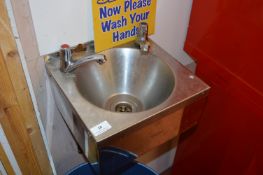 *Stainless Steel Wash Hand Basin Complete with Lever Taps