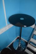 *Chrome and Plate Glass Poseur Table