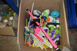 *Box Containing Assorted Diabolos and Jugglers Paraphernalia