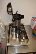 *Stainless Steel Tray Containing Insulated Pump Pot a Four Stainless Steel Jugs