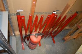 *Concertina Safety Barrier and a Dry Powder Fire Extinguisher