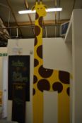 *Hand Painted Giraffe and Chalkboard