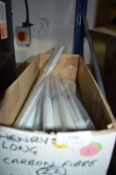 *Box Containing Twenty Two Henry's Long Carbon Fiber White Diabolo sticks