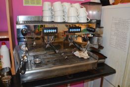 *Sab Two Head Espresso Coffee Machine Complete with Knockout Drawer and Grinder