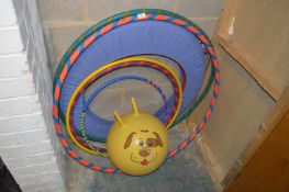 *Quantity of Hula Hoops and a Spacehopper