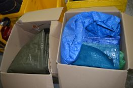 *Two Boxes Containing Medium and Light Duty Tarpaulin Sheets