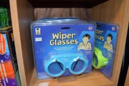 *Six Novelty Wiper Glasses