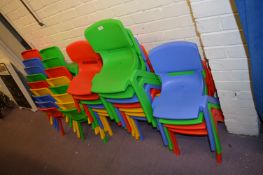 *Thirty Four Children's Multicoloured Chairs