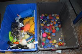 *Two Boxes Containing Jugglers Balls, Beanbags, Scarves, Children's Stilts, etc.