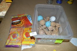 *Three Kites and a Box Containg Cup and Ball Games