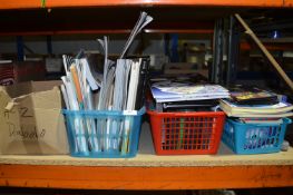 *Three Baskets and a Box Containing Assorted Training DVDs and Books